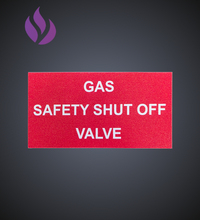 Sign Gas Shut off Valve